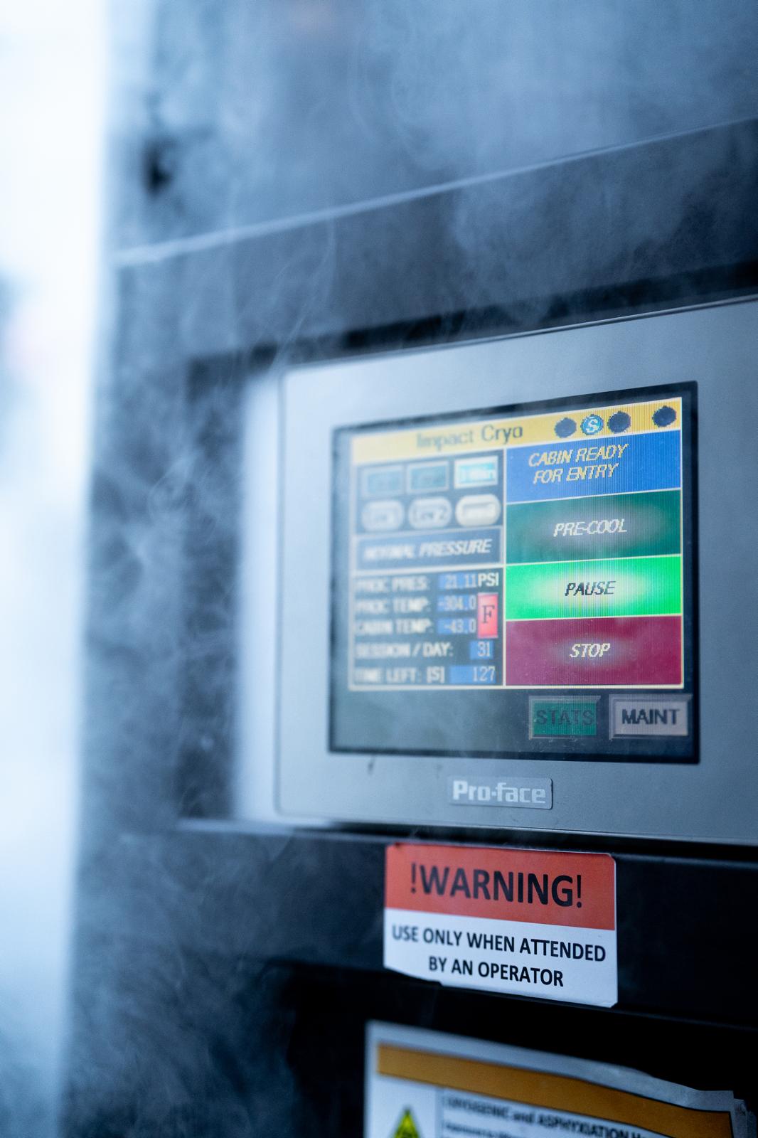 Impact Cryo chamber — operator-controlled