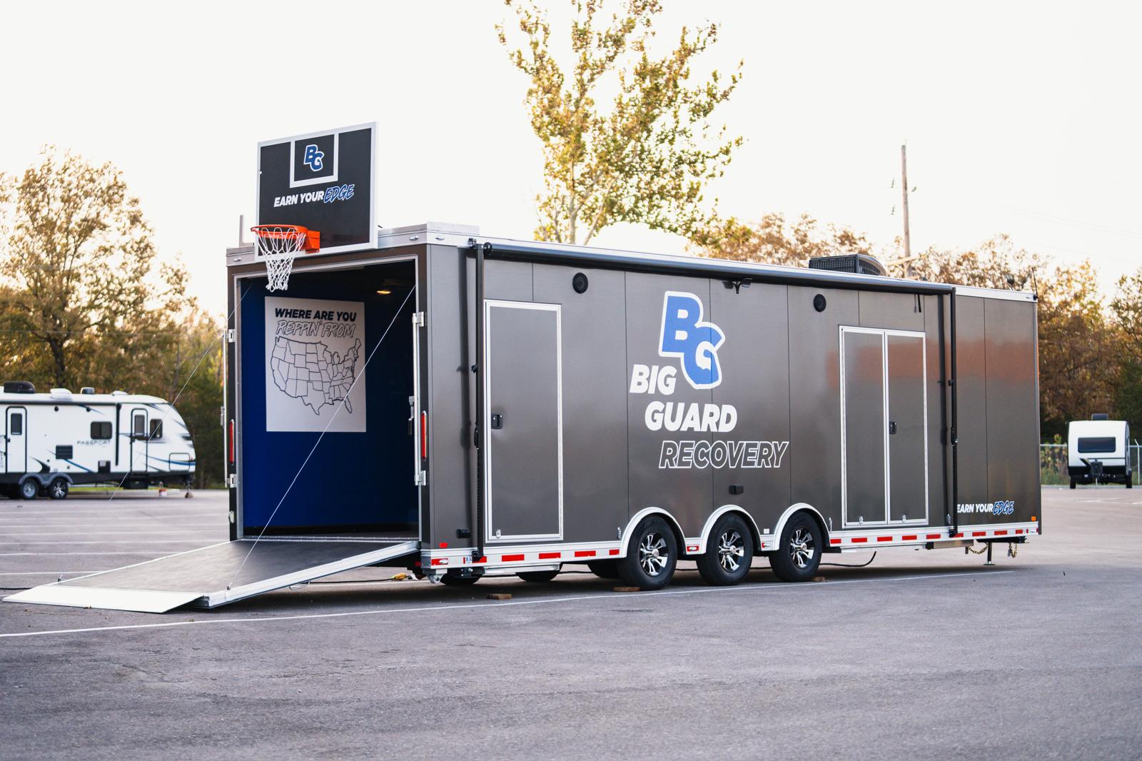 Trailer set up and ready on game day